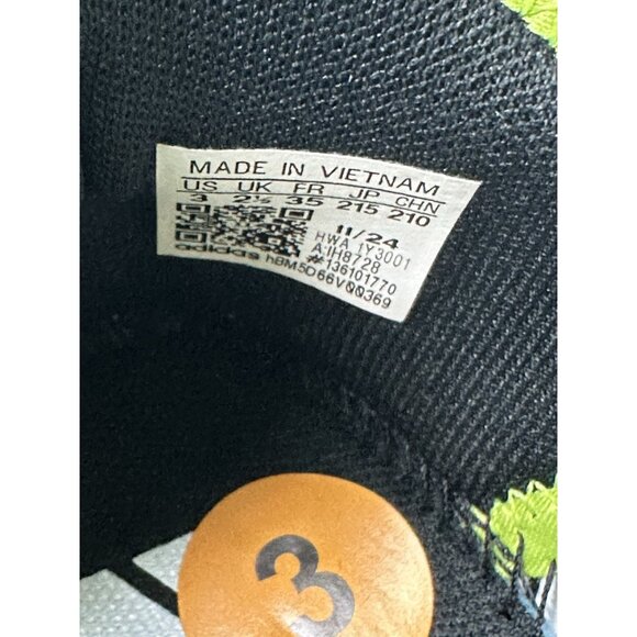 Adidas Summerflex C Kids Training Shoes Black Neon Yellow Mesh Slip On US 3 NWT - Picture 8 of 12